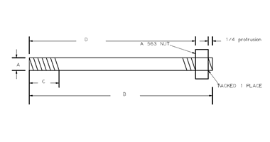 Anchor with Nut Tack Welded